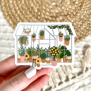 Clear Greenhouse Sticker 3.25x2.5in