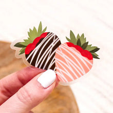 Chocolate Strawberry Sticker 3x2in