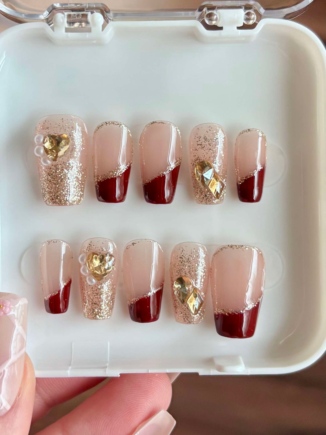 3854 Press On Nail Set Size S/2