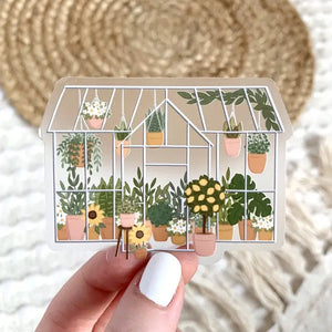 Clear Greenhouse Sticker 3.25x2.5in