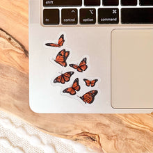 Clear Flying Butterflies Sticker, 3.25x2 in.