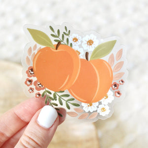 Clear Peaches Sticker, 3x3 in.