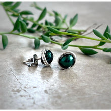 Green Freshwater Pearl Earrings